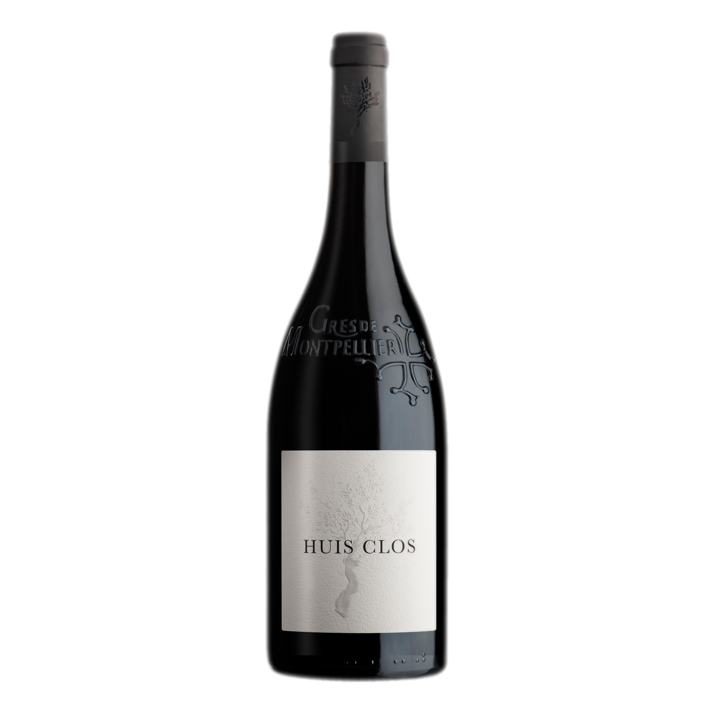 Clos de l'Amandaie Huis Clos Red 2025 Flasche: Syrah-Grenache Languedoc Rotwein, 12 Monate Barrique | Clos de l'Amandaie Huis Clos Red 2025 bottle: Syrah-Grenache Languedoc red wine, 12 months barrel-aged