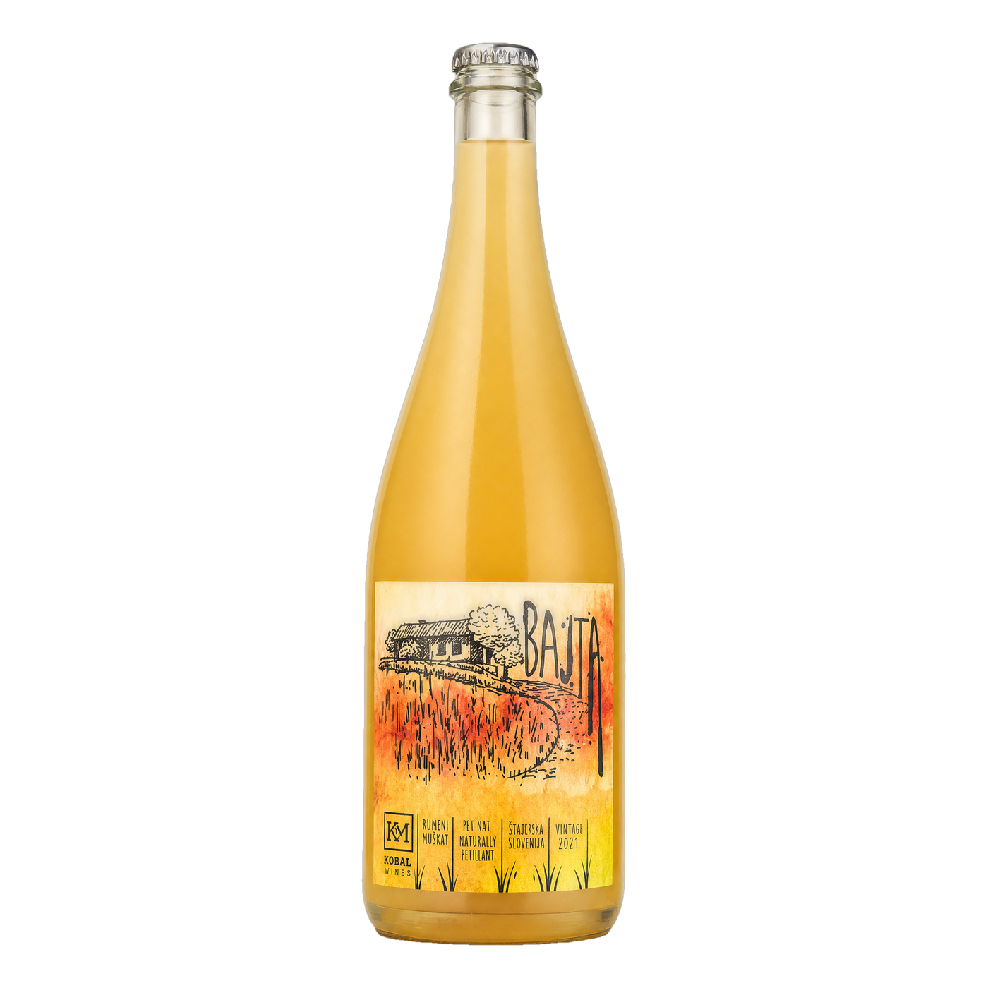 Kobal Pet Nat Yellow Muscat 2025 – naturtrüber Schaumwein aus Haloze, Slowenien, spontan vergoren | Kobal Pet Nat Yellow Muscat 2025 – cloudy natural sparkling wine from Haloze, Slovenia, spontaneously fermented