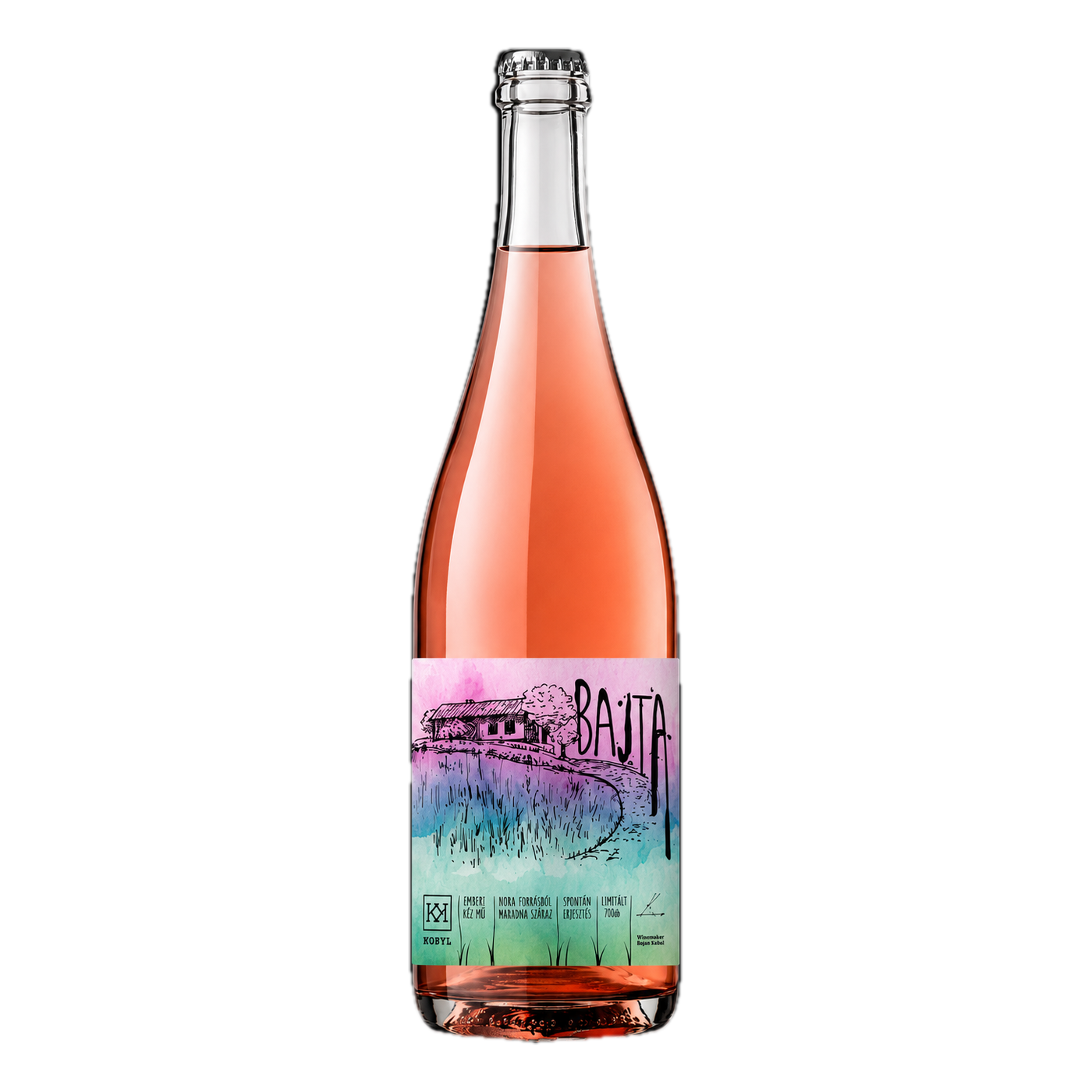 Kobal Pet Nat Rosé 2025: naturtrübe Flaschengärung mit Wildhefe aus Haloze, 35 Jahre alte Blaufränkisch-Reben auf Mergel-Böden | Kobal Pet Nat Rosé 2025: cloudy bottle-fermented sparkling wine with wild yeast from Haloze, 35-year-old Blaufränkisch vines on marl soils