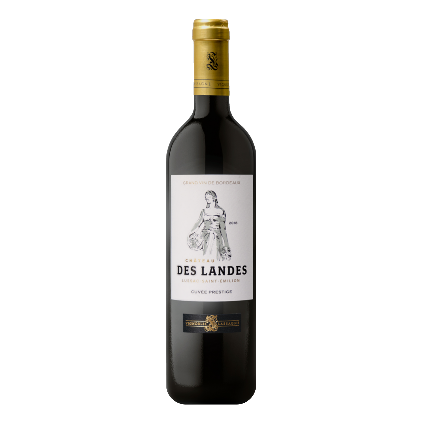 Vignobles Lassagne Cuvée Prestige Merlot 2025 Rotwein aus Lussac-Saint-Émilion, 55-jährige Reben, 16 Monate französische Eiche | Vignobles Lassagne Cuvée Prestige Merlot 2025 red wine from Lussac-Saint-Émilion, 55-year-old vines, 16 months French oak