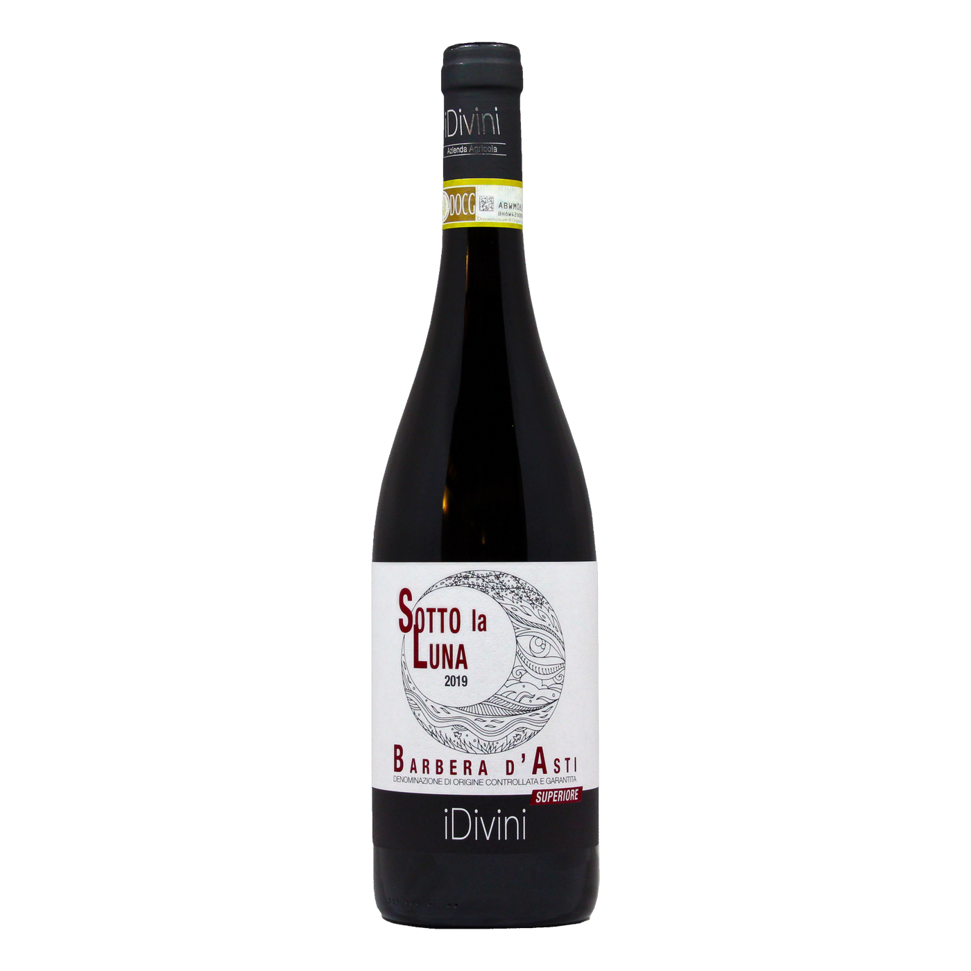 iDivini Barbera d'Asti Superiore 2019 Rotwein – Monferrato Kalkboden, 12 Monate Eichenfass, Kirsche und Vanille | iDivini Barbera d'Asti Superiore 2019 red wine – Monferrato limestone, 12 months oak, cherry and vanilla