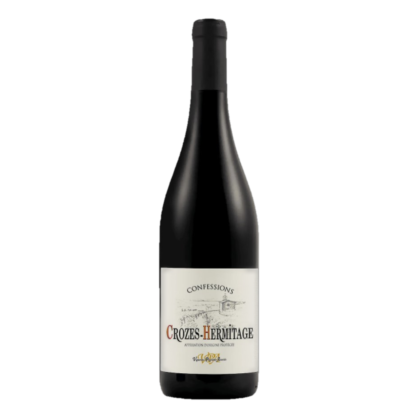 Vignerons Propriétés Associés Confessions Crozes-Hermitage 2025 Rotwein Flasche, Syrah von Granit- und Kieselterrassen | Vignerons Propriétés Associés Confessions Crozes-Hermitage 2025 red wine bottle, Syrah from granite and pebble terraces