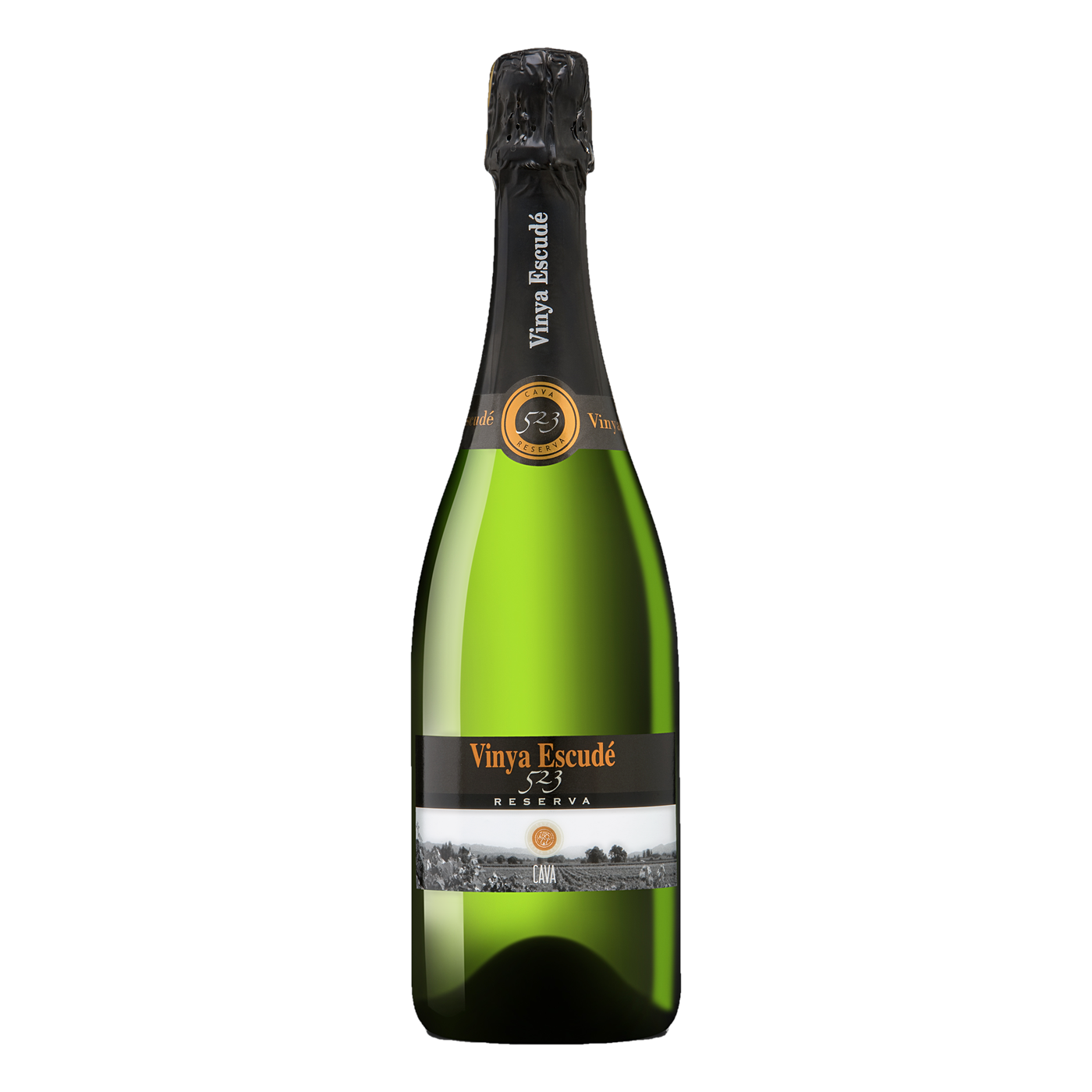 Vinya Escudé 523 Reserva Extra Brut Cava, Xarel·lo-Blend aus Penedès, 26 Monate Hefelager, Bio-Flasche | Vinya Escudé 523 Reserva Extra Brut Cava, Xarel·lo blend from Penedès, 26 months on lees, organic bottle