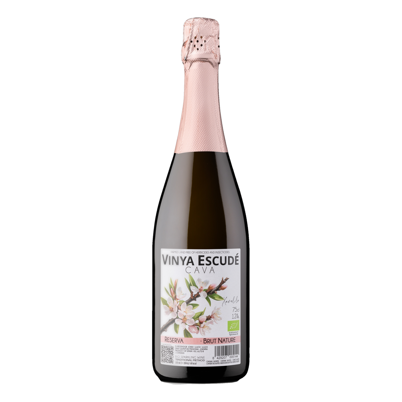 Vinya Escudé Cava Reserva 2022 Xarel.lo Einzellage Brut Nature, 20 Monate Hefelager, Penedès DO Cava | Vinya Escudé Cava Reserva 2022 Xarel.lo single-parcel Brut Nature, 20 months lees, Penedès DO Cava