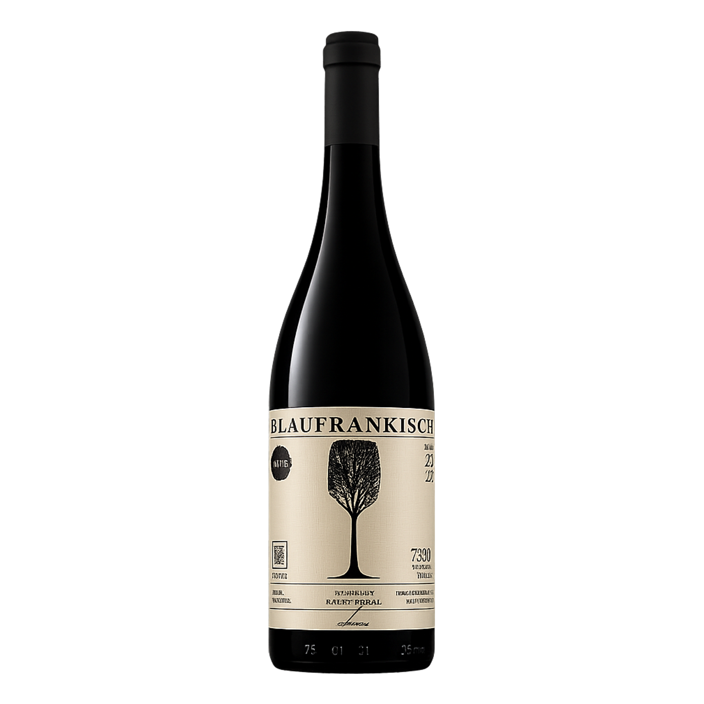 Kobal Roots Blaufränkisch 2025 Rotweinflasche, Naturwein aus Haloze mit schwarzer Kirsche und Pfeffer | Kobal Roots Blaufränkisch 2025 red wine bottle, natural wine from Haloze with black cherry and pepper