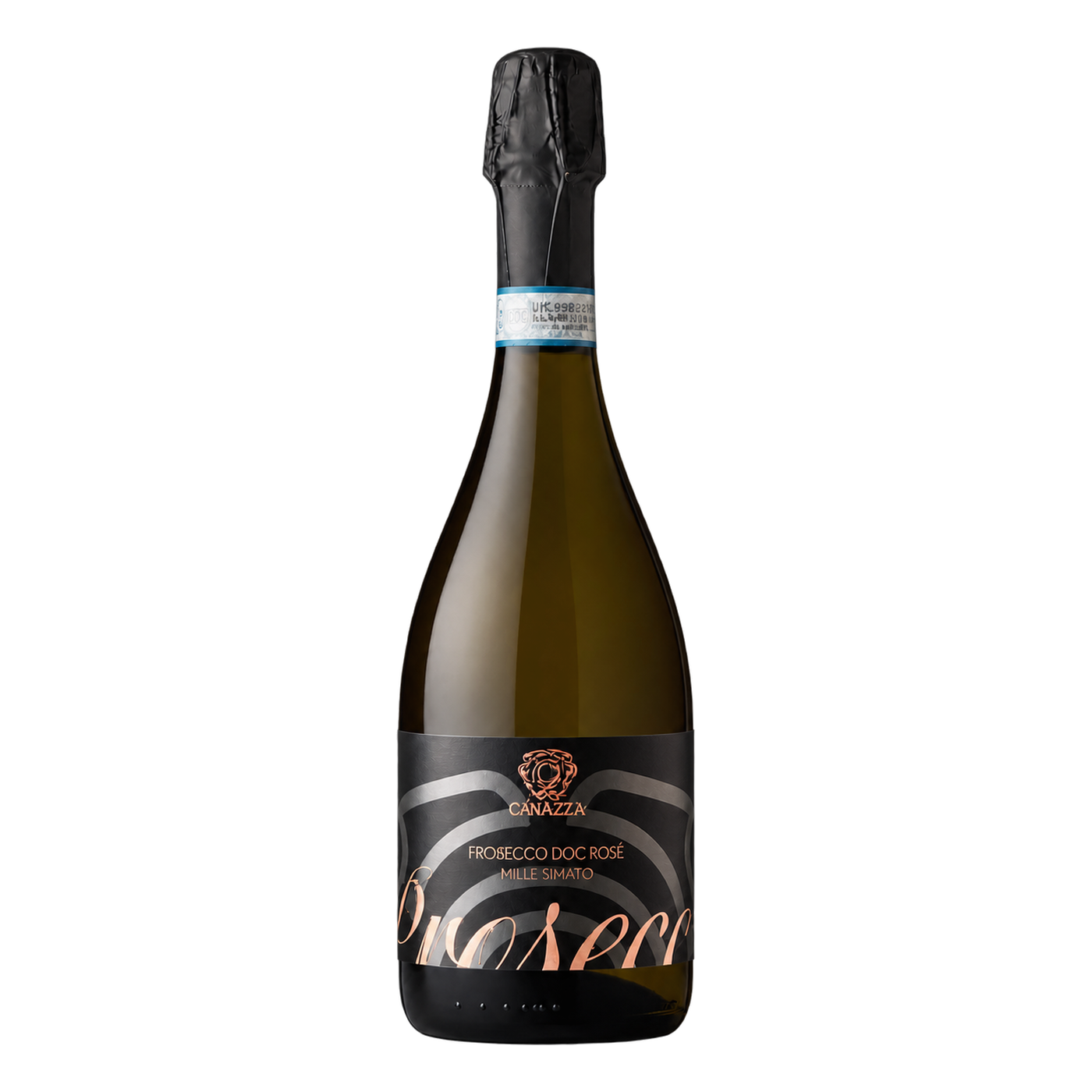 Glera Rosé Extra Dry · Prosecco — catalog bottle with physically wrapped label perspective