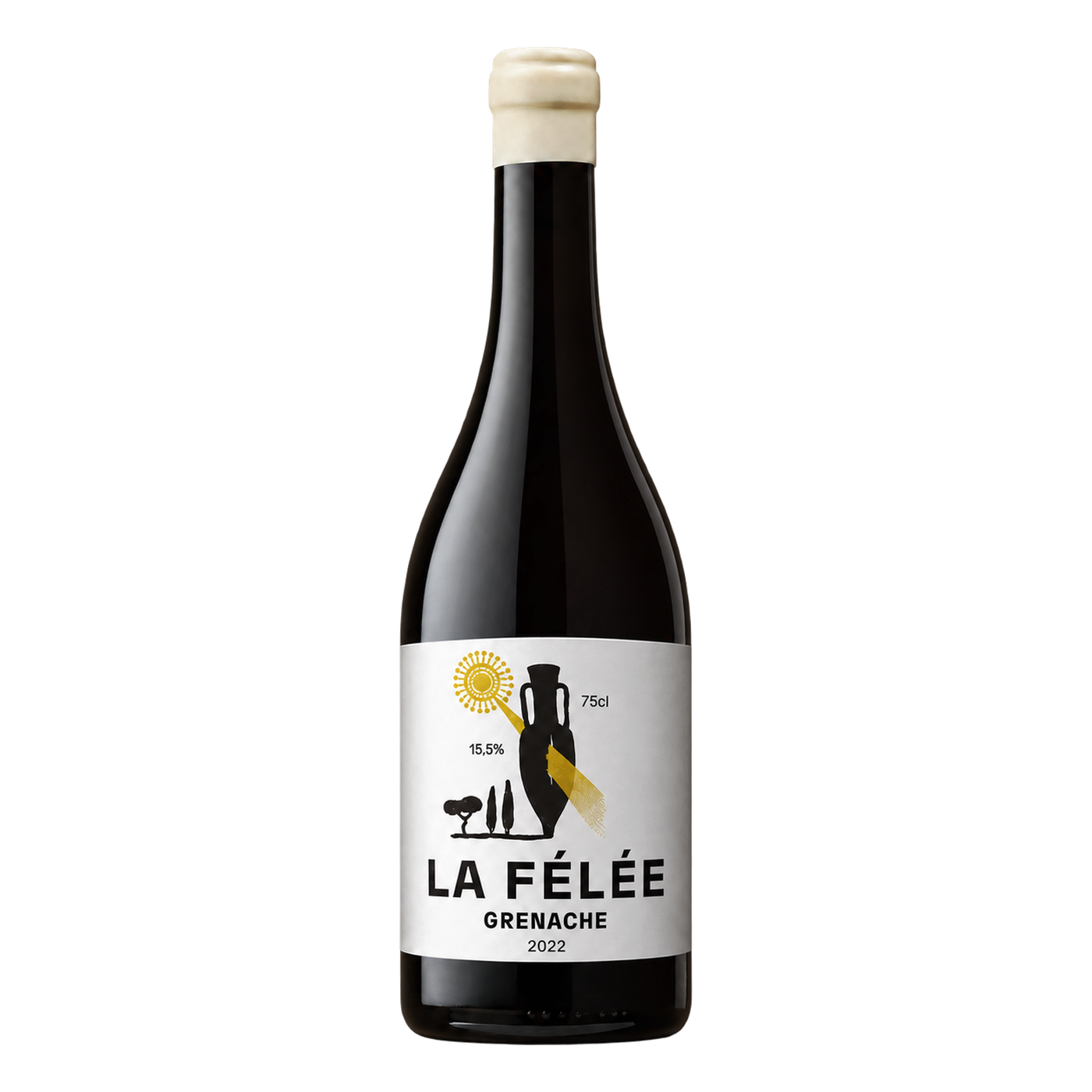 Grenache Amphora · Vin de France — catalog bottle with physically wrapped label perspective