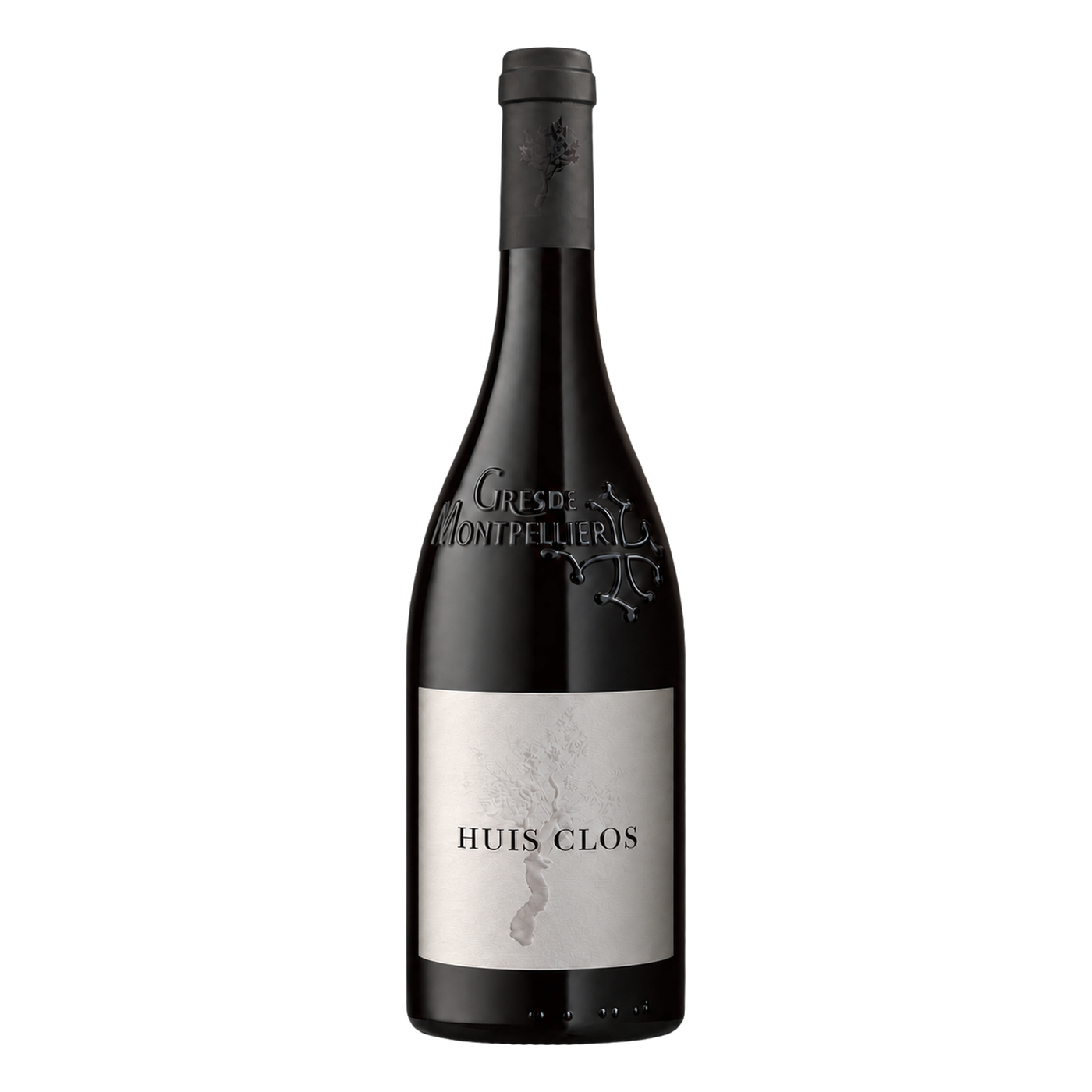 Grenache Blend Barrel-Aged · Languedoc — catalog bottle with physically wrapped label perspective