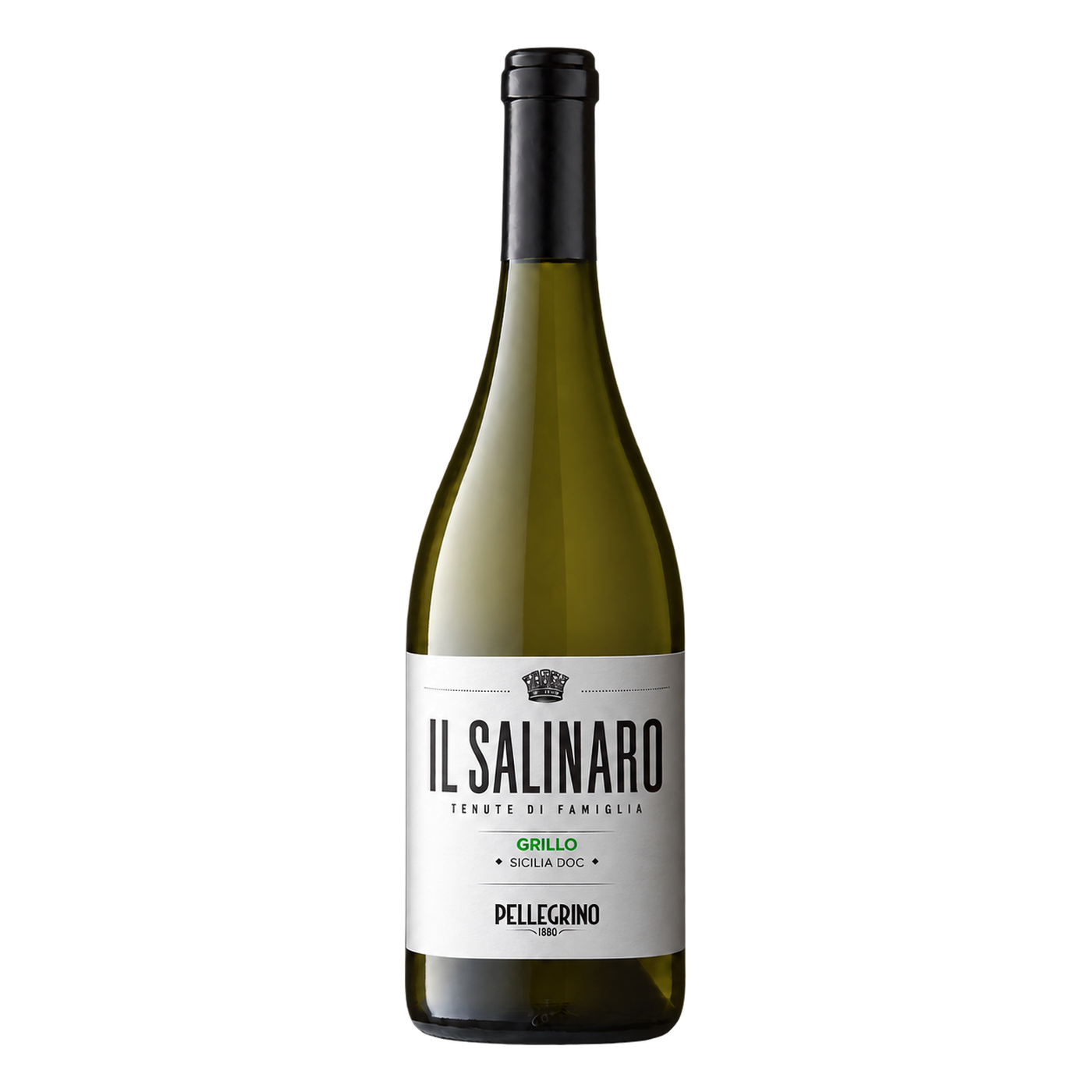 Grillo Coastal · Sicily — catalog bottle with physically wrapped label perspective