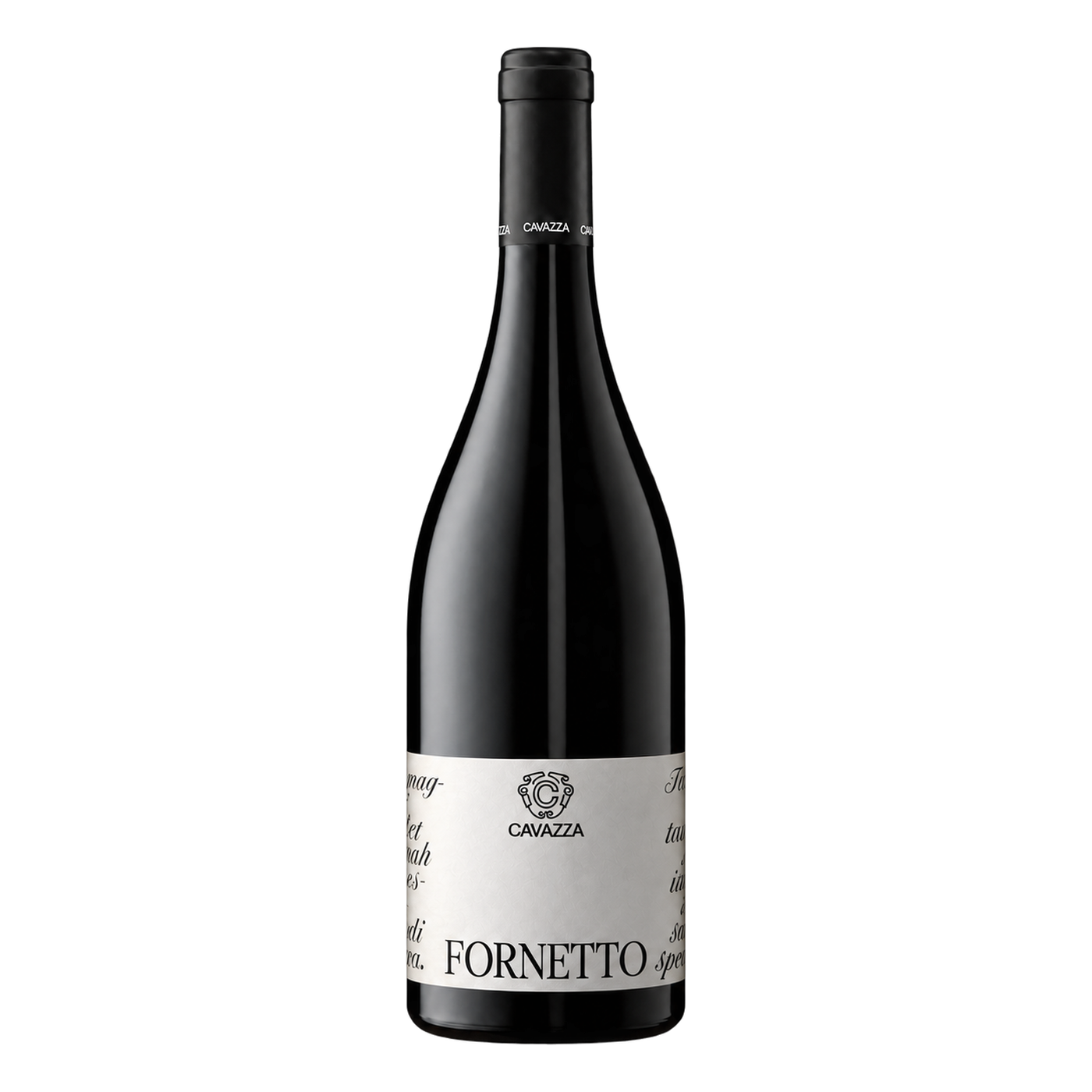 Merlot Blend · Veneto — catalog bottle with physically wrapped label perspective