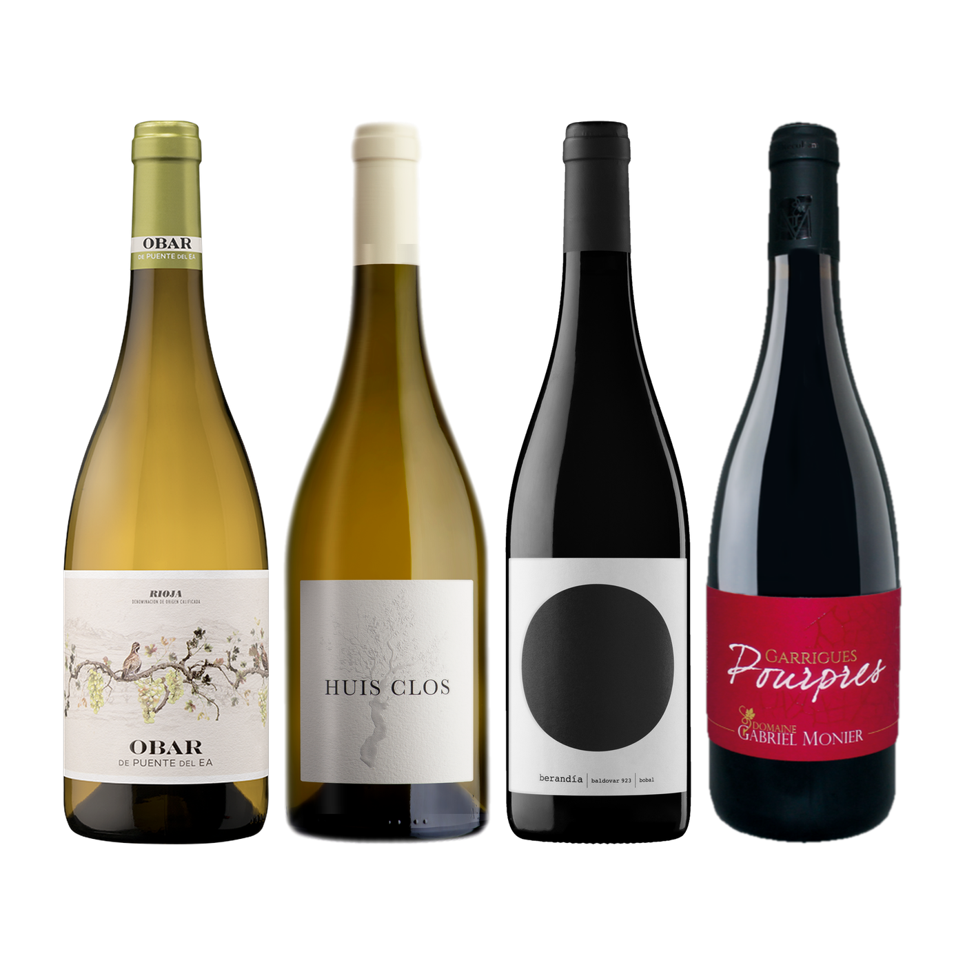 Four wine bottles in the Freundwein set Langer Abend