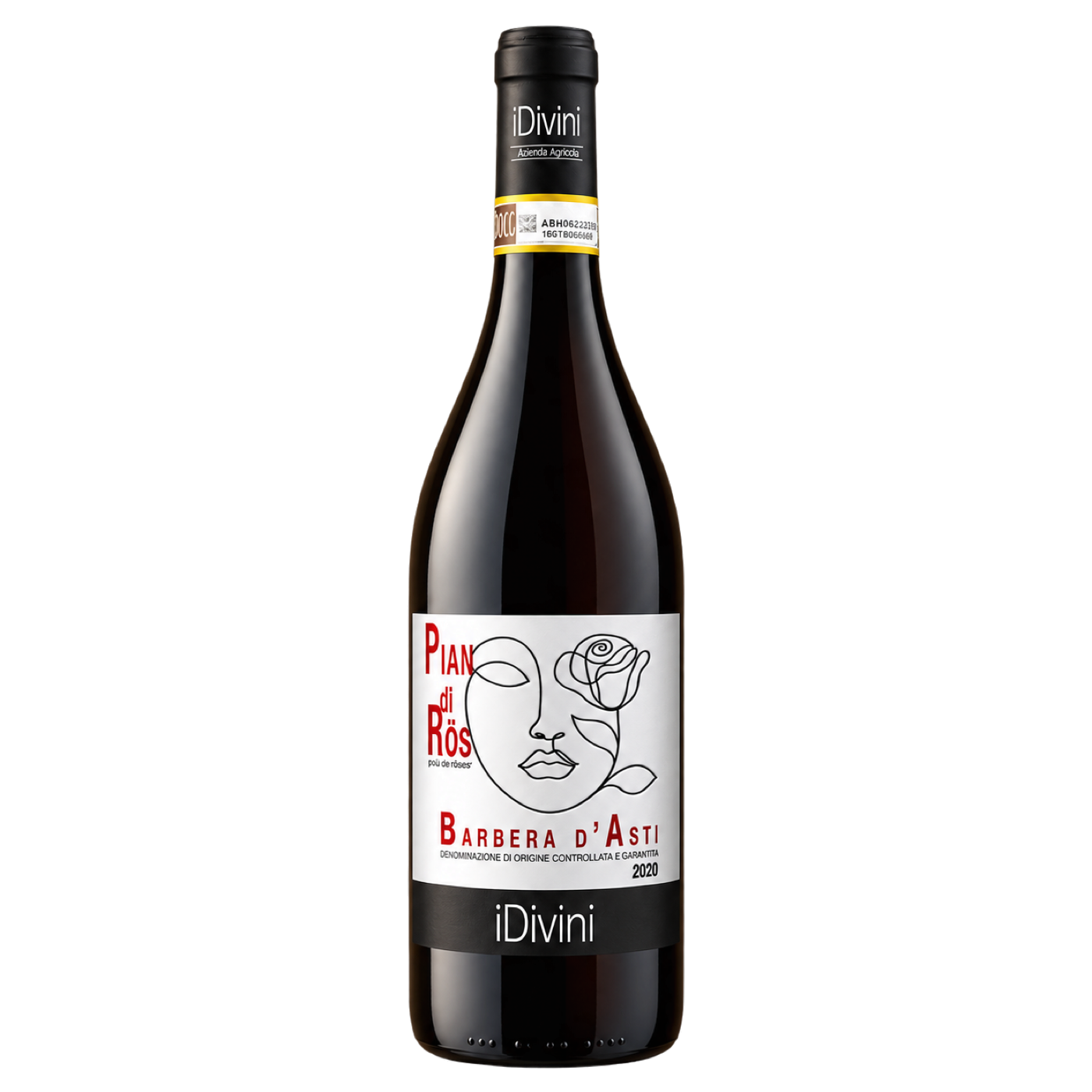 Barbera Stainless Steel · Asti — clean transparent catalog bottle