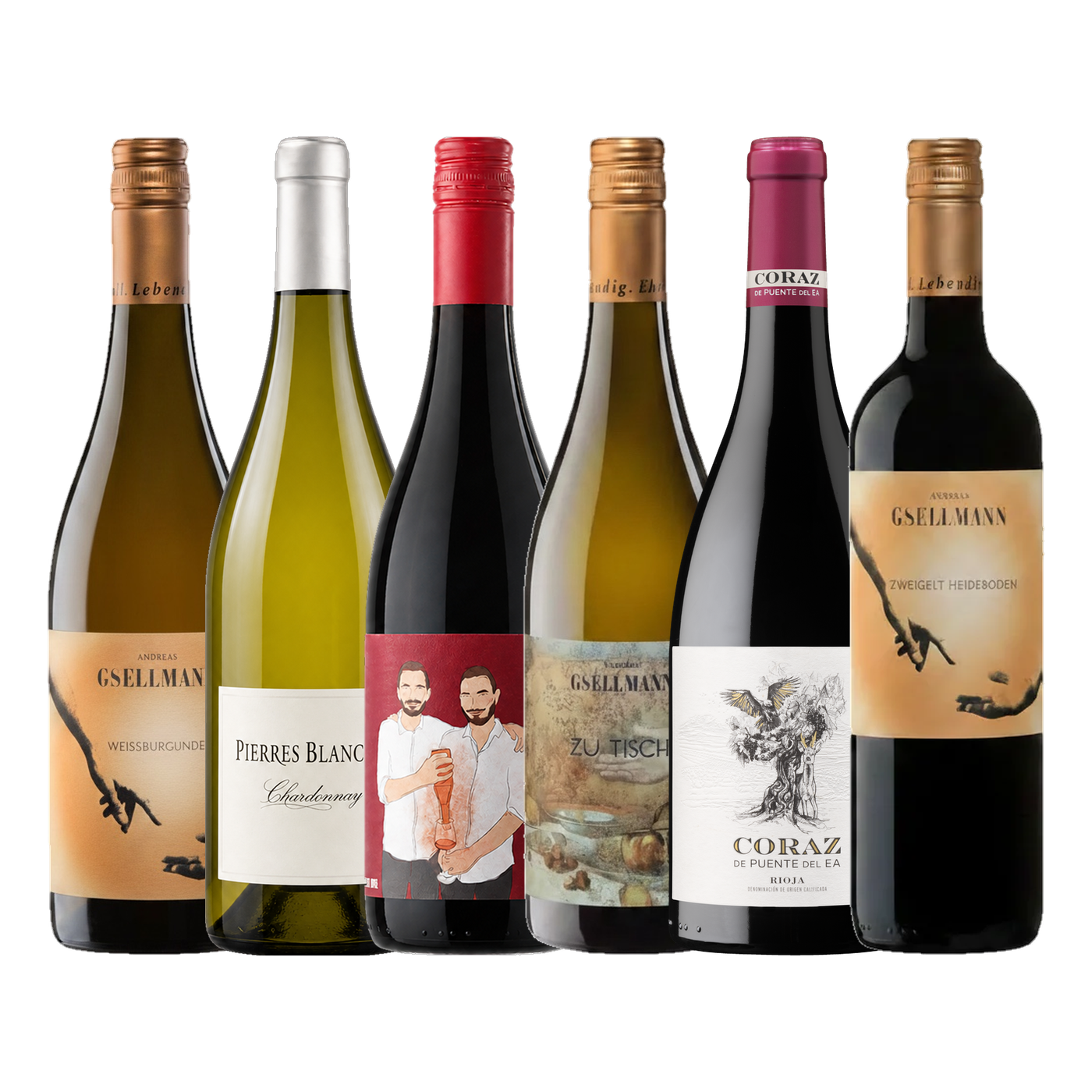 WYNCH tasting set with six wines for “White or red? Three pumpkin dishes offer the first clue”